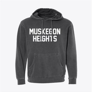 Muskegon Heights Michigan Classic Block Pigment-Dyed Hoodie