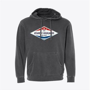 Atlantic Highlands New Jersey Diamond Star Pigment-Dyed Hoodie