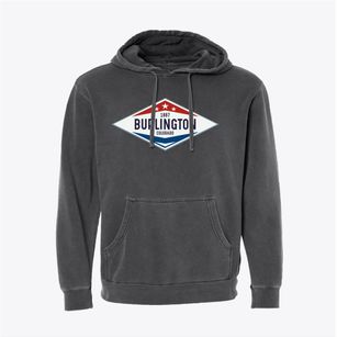 Burlington Colorado Diamond Star Pigment-Dyed Hoodie