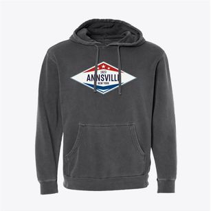Annsville New York Diamond Star Pigment-Dyed Hoodie