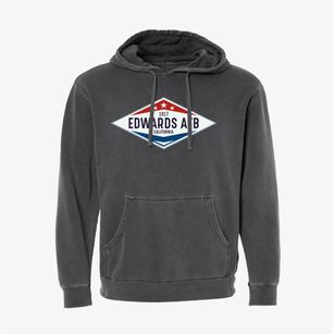 Edwards Afb California Diamond Star Pigment-Dyed Hoodie