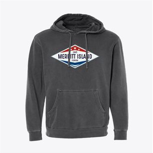 Merritt Island Florida Diamond Star Pigment-Dyed Hoodie