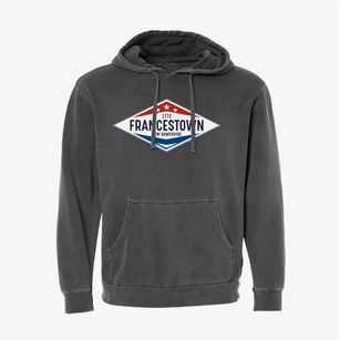 Francestown New Hampshire Diamond Star Pigment-Dyed Hoodie