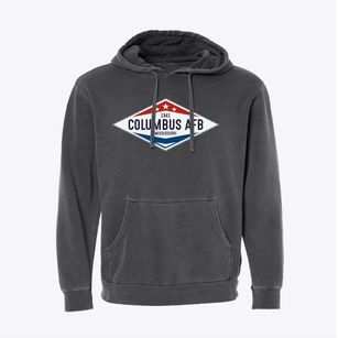 Columbus Afb Mississippi Diamond Star Pigment-Dyed Hoodie