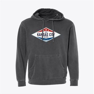 Kansas City Missouri Diamond Star Pigment-Dyed Hoodie