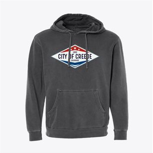 City Of Creede Colorado Diamond Star Pigment-Dyed Hoodie