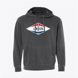 Linden Iowa Diamond Star Pigment-Dyed Hoodie