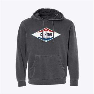 Clinton North Carolina Diamond Star Pigment-Dyed Hoodie