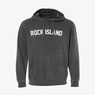 Rock Island Illinois Classic Curve Pigment-Dyed Hoodie