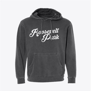 Roosevelt Park Michigan Vintage Team Pigment-Dyed Hoodie