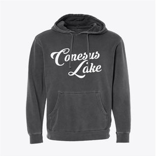 Conesus Lake New York Vintage Team Pigment-Dyed Hoodie
