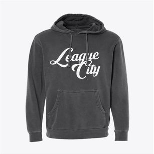 League City Texas Vintage Team Pigment-Dyed Hoodie