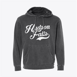 Hudson Falls New York Vintage Team Pigment-Dyed Hoodie
