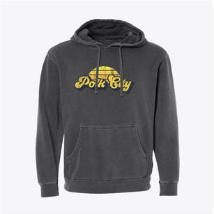 Polk City Iowa Sublime Sunset Pigment-Dyed Hoodie