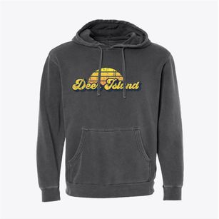 Deer Island Oregon Sublime Sunset Pigment-Dyed Hoodie