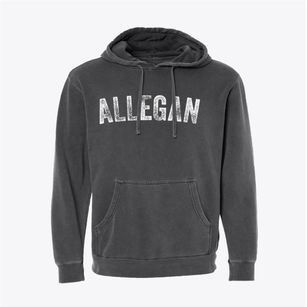 Allegan Michigan Timeless Retro Pigment-Dyed Hoodie