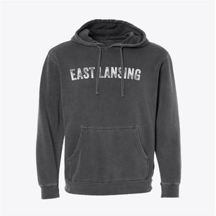 East Lansing Michigan Timeless Retro Pigment-Dyed Hoodie