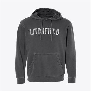 Litchfield Maine Timeless Retro Pigment-Dyed Hoodie