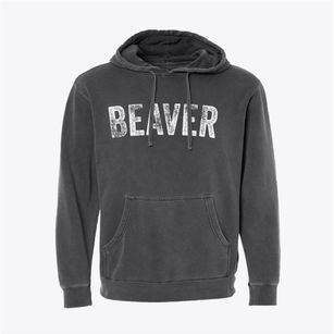 Beaver West Virginia Timeless Retro Pigment-Dyed Hoodie