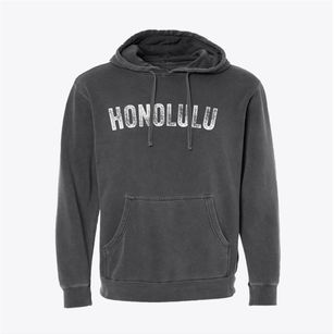 Honolulu Hawaii Timeless Retro Pigment-Dyed Hoodie