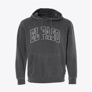 El Paso Texas Trendy Block Pigment-Dyed Hoodie