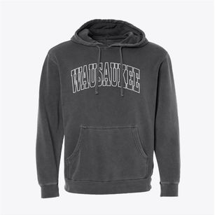 Wausaukee Wisconsin Trendy Block Pigment-Dyed Hoodie