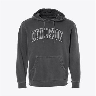 New Lisbon New York Trendy Block Pigment-Dyed Hoodie