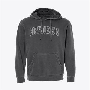 Port Hueneme California Trendy Block Pigment-Dyed Hoodie