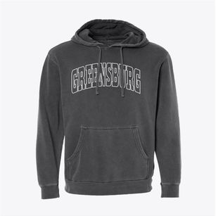 Greensburg Louisiana Trendy Block Pigment-Dyed Hoodie