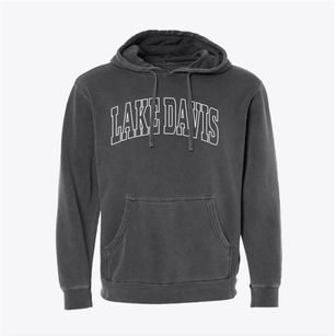Lake Davis California Trendy Block Pigment-Dyed Hoodie