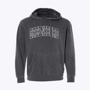 Greensboro North Carolina Trendy Block Pigment-Dyed Hoodie