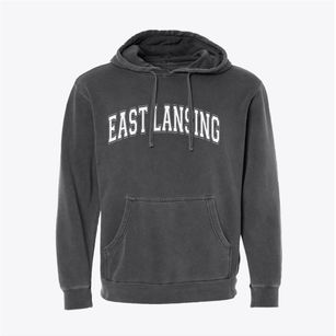 East Lansing Michigan Varsity Pigment-Dyed Hoodie