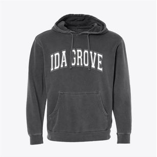 Ida Grove Iowa Varsity Pigment-Dyed Hoodie