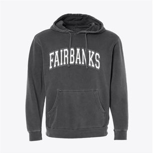 Fairbanks Alaska Varsity Pigment-Dyed Hoodie