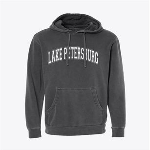 Lake Petersburg Illinois Varsity Pigment-Dyed Hoodie