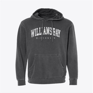 Williams Bay Wisconsin Urban Vibe Pigment-Dyed Hoodie