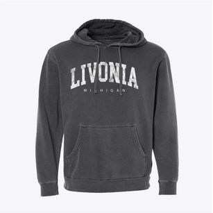 Livonia Michigan Urban Vibe Pigment-Dyed Hoodie