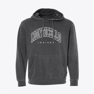 Monticello Indiana Inline Pigment-Dyed Hoodie