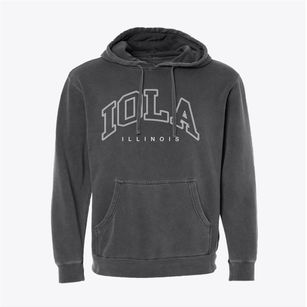 Iola Illinois Inline Pigment-Dyed Hoodie