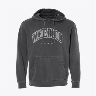 Waterloo Iowa Inline Pigment-Dyed Hoodie