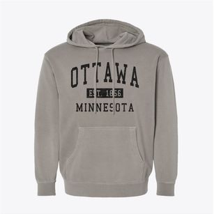 Ottawa Minnesota Classic Established Pigment-Dyed Hoodie