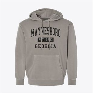 Waynesboro Georgia Classic Established Pigment-Dyed Hoodie