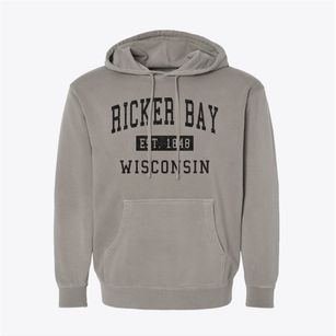 Ricker Bay Wisconsin Classic Established Pigment-Dyed Hoodie
