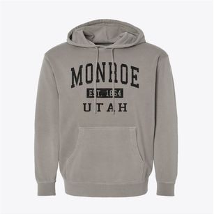 Monroe Utah Classic Established Pigment-Dyed Hoodie