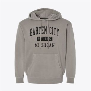 Garden City Michigan Classic Established Pigment-Dyed Hoodie