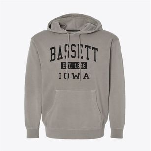 Bassett Iowa Classic Established Pigment-Dyed Hoodie