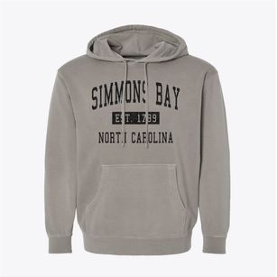 Simmons Bay North Carolina Classic Established Pigment-Dyed Hoodie