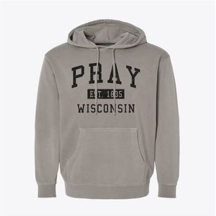 Pray Wisconsin Classic Established Pigment-Dyed Hoodie