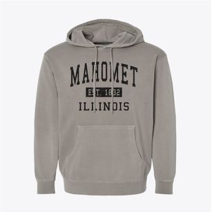 Mahomet Illinois Classic Established Pigment-Dyed Hoodie