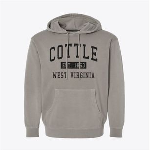 Cottle West Virginia Classic Established Pigment-Dyed Hoodie
